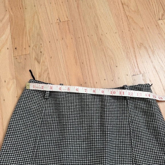 MaxMara Weekend Clueless Wool Blazer Jacket Skirt Set Size 8 Houndstooth Belted - Picture 15 of 16